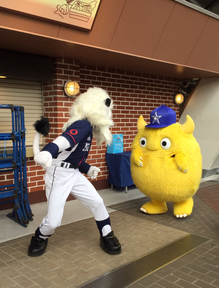 ⚾️野球選手とマスコットの交流が見たい⚾️