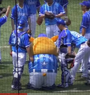 ⚾️野球選手とマスコットの交流が見たい⚾️