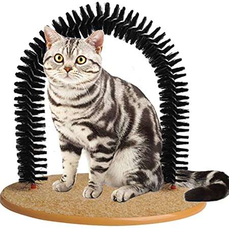 かゆい頭をヤギたちがゴシゴシ！ 壊れた“デッキブラシ”を再利用したら大ヒットしました