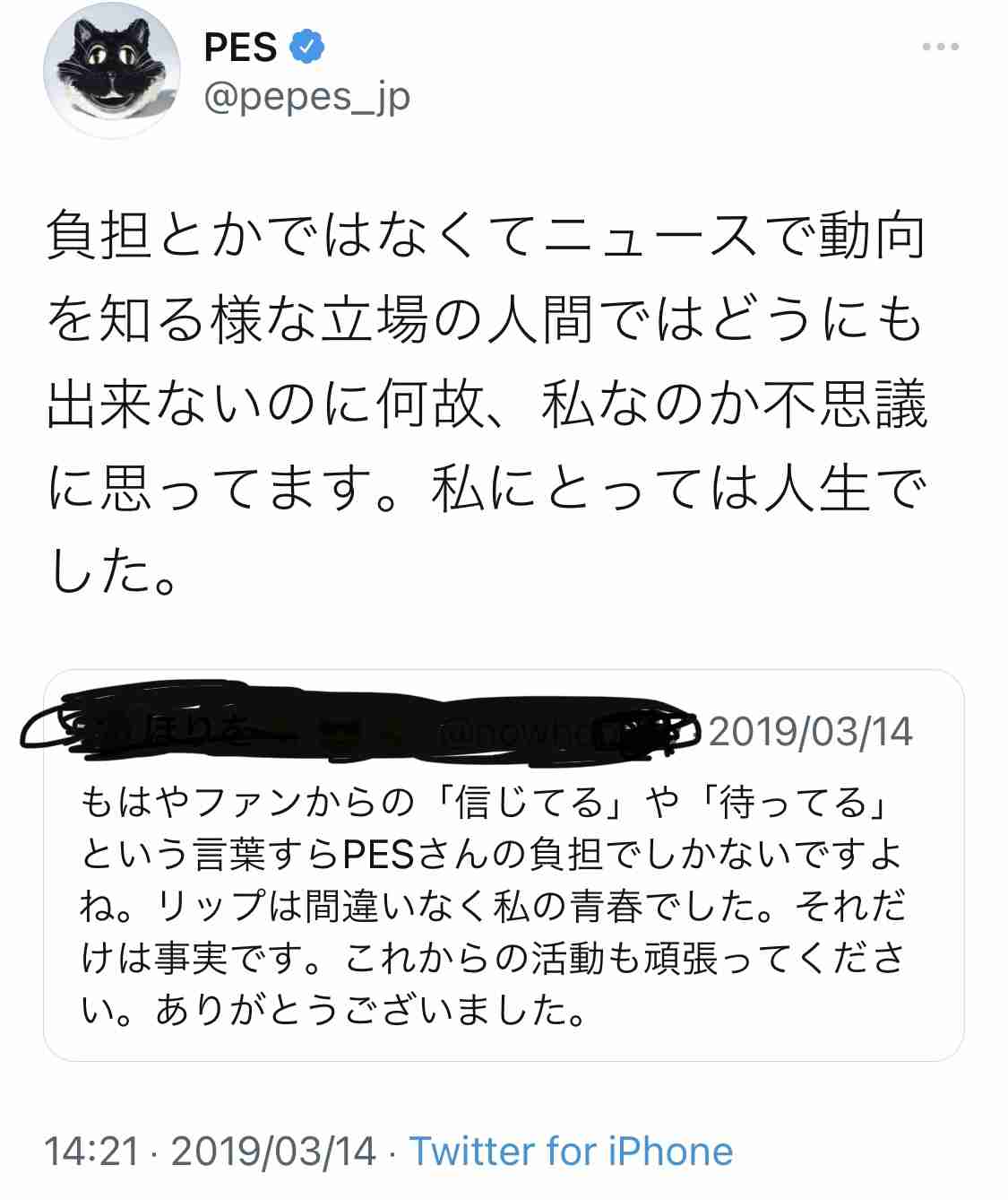 PES、RIP SLYMEから脱退していたことを報告