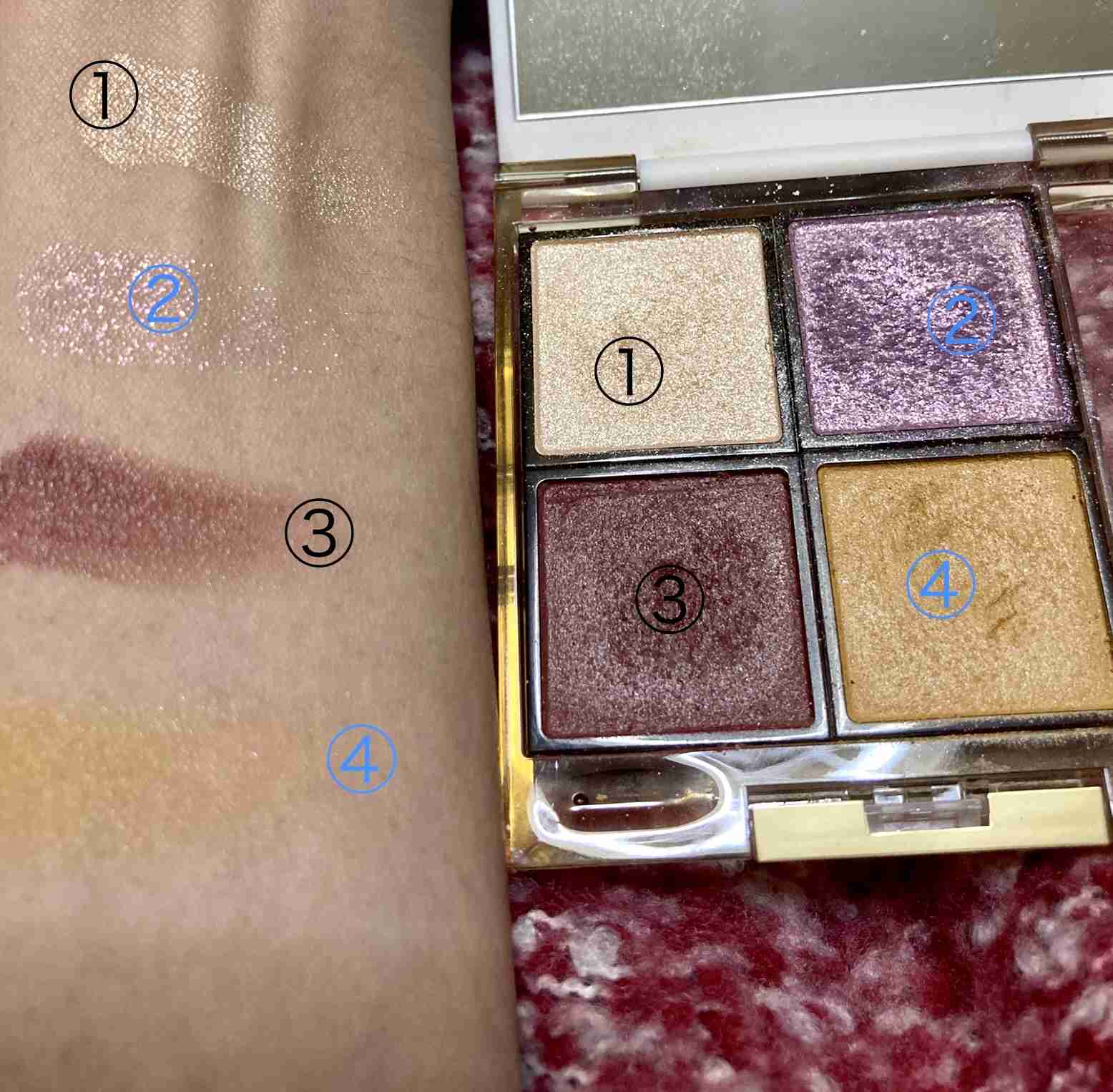 お気に入りのコスメのスウォッチを見せてください