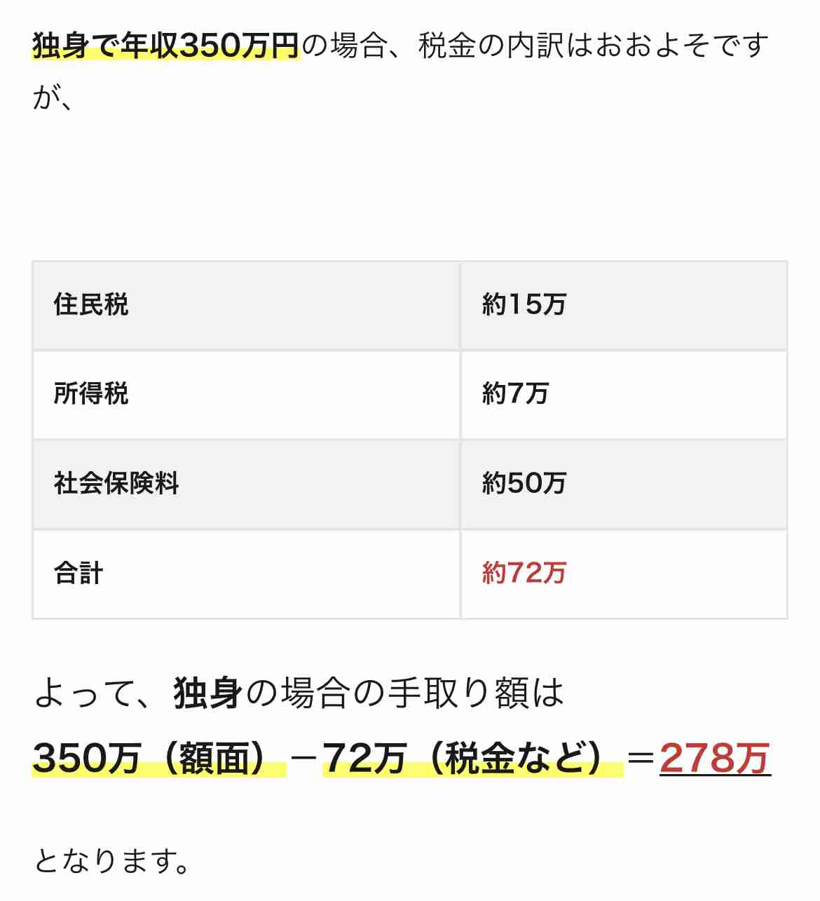 正社員で年収350万未満の人〜