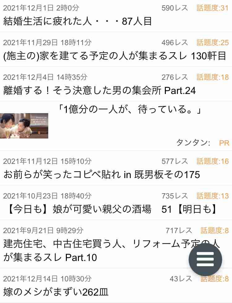 旦那ちゃんねるがあったら立ちそうなトピ