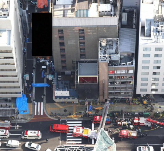 大阪・北新地のビルで火災　20人逃げ遅れとの情報　重体複数人か