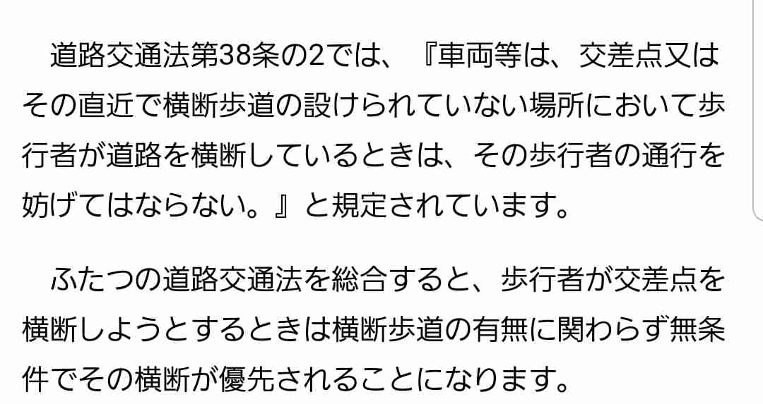 横断歩道を渡らない人
