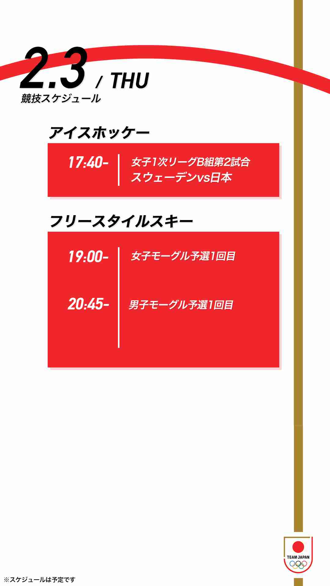 【実況・感想】北京オリンピック2022 総合トピ 2月3日