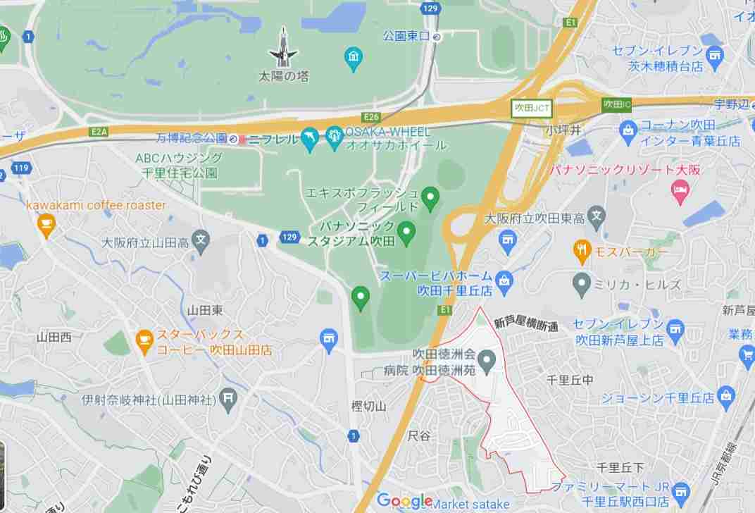 車が大破、5人搬送うち幼児1人が死亡　街路樹に衝突か　大阪・吹田
