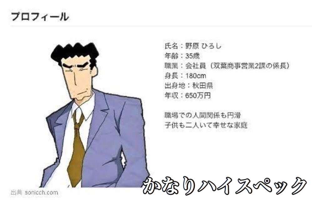 磯野家・野比家・さくら家・野原家の収入を考える。
