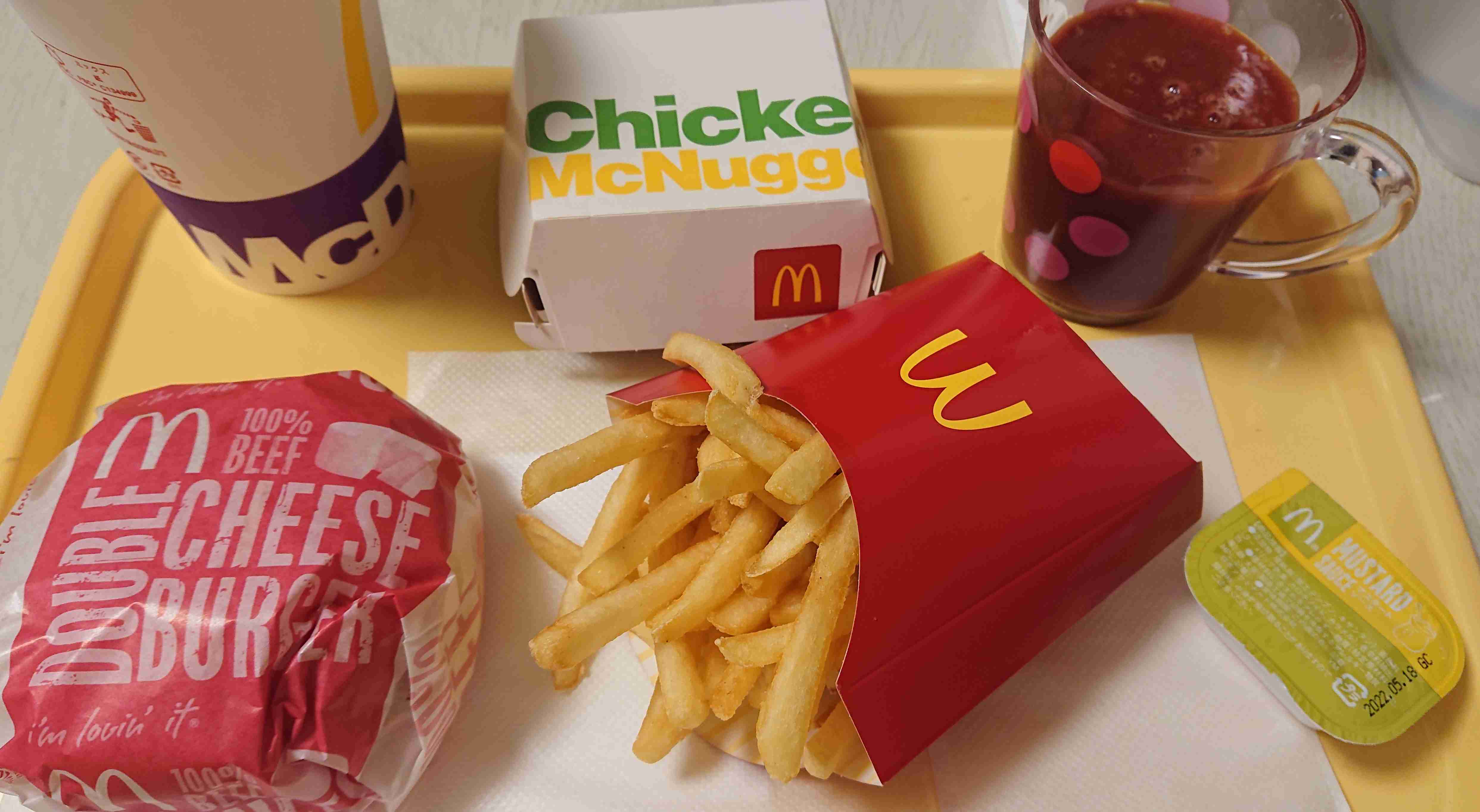 今日の夕食、マクドナルド