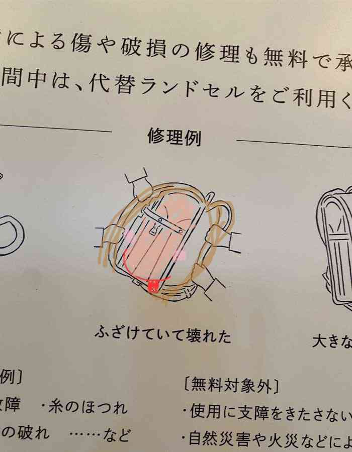 ランドセルを6年間、無料で修理保証する範囲が「分かってるな」「ガチだ」