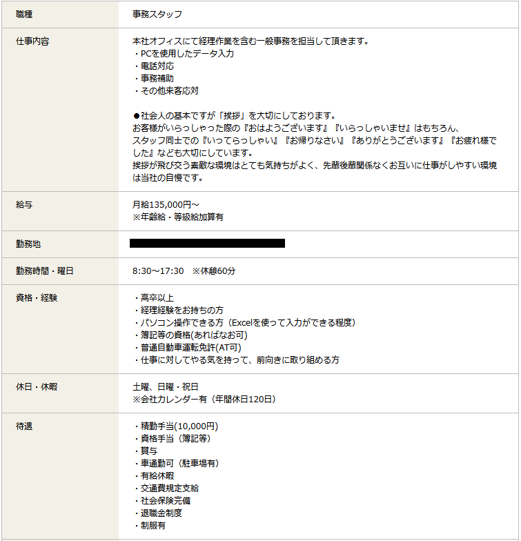 【田舎】事務求人について【正社員】