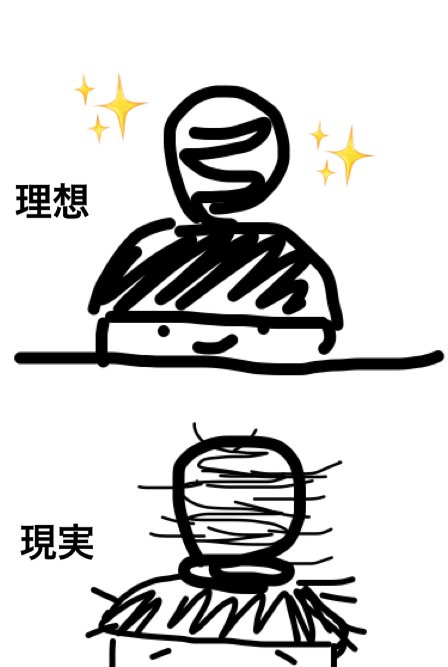 直毛のお団子ヘア