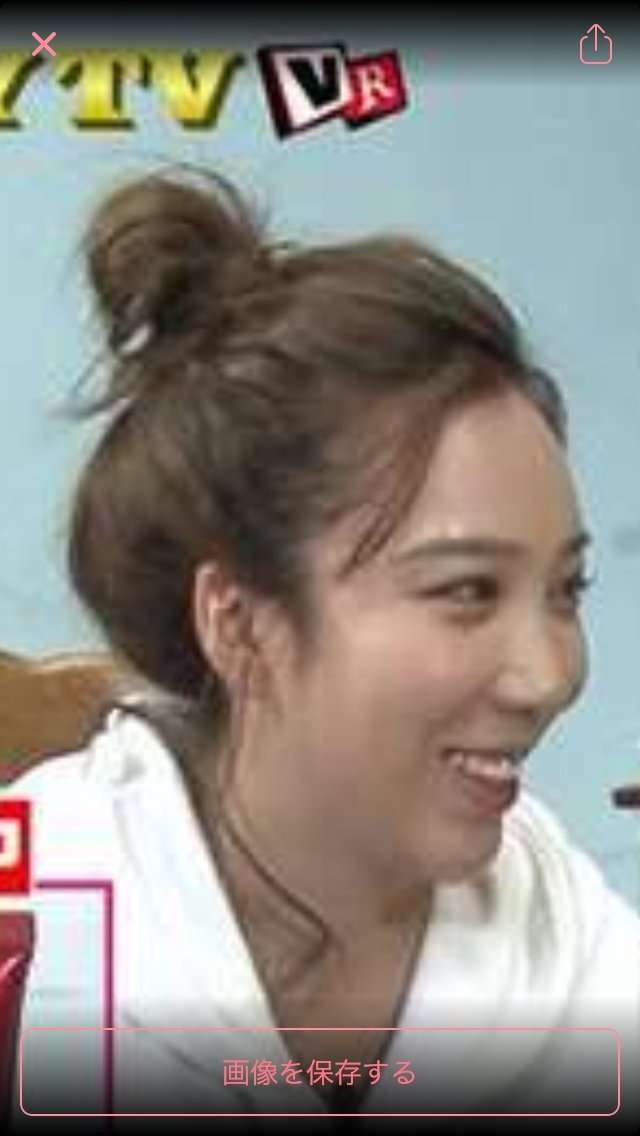 直毛のお団子ヘア