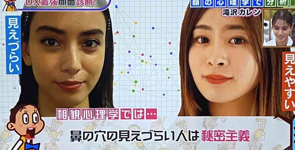鼻の穴が大きい