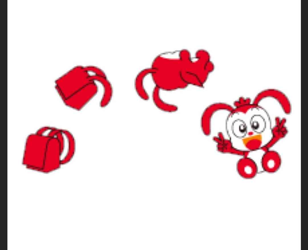 男の子が赤いランドセル