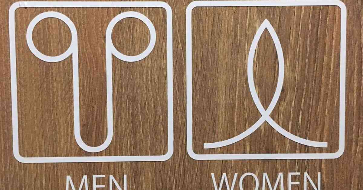 「どっちかわからん」「色覚異常の人だと識別できないのでは」　オシャレ特化トイレの性別表記ツイートに「怖い」の声多数