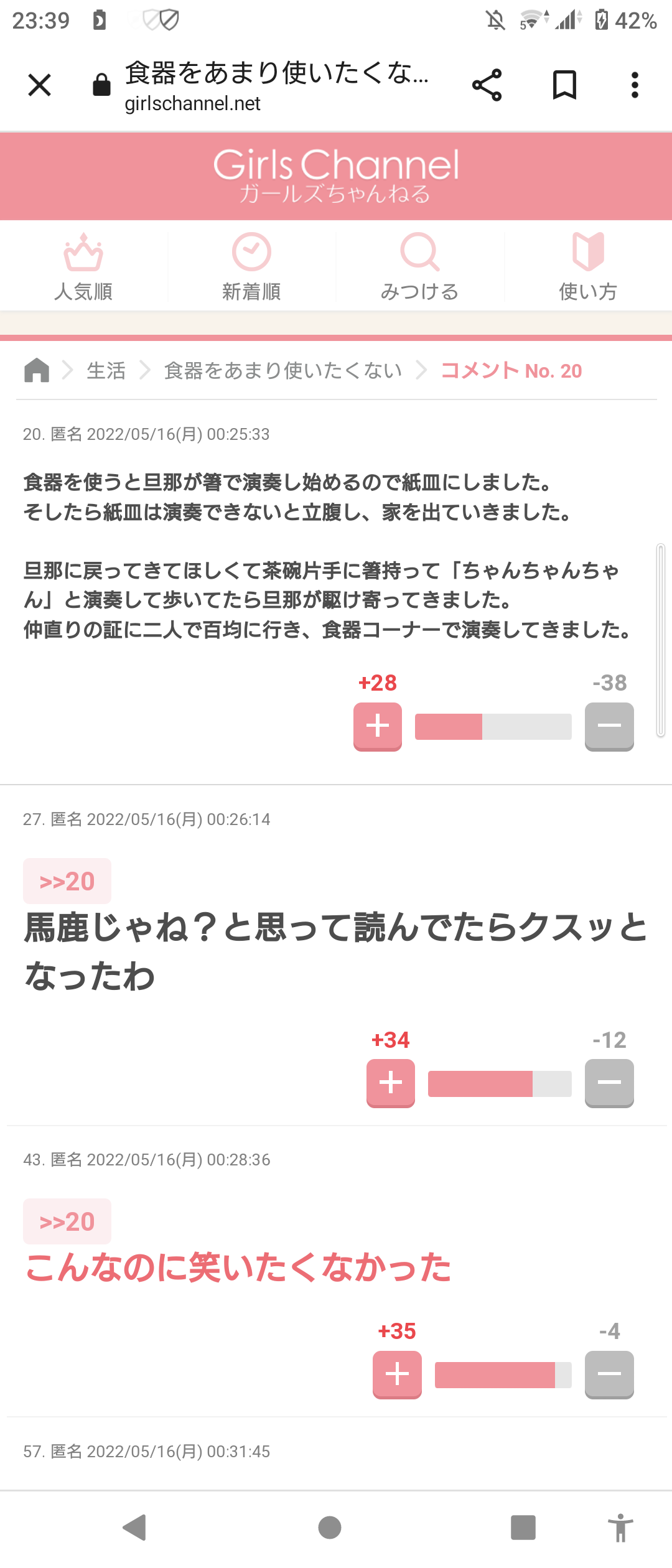 食器使用のルール