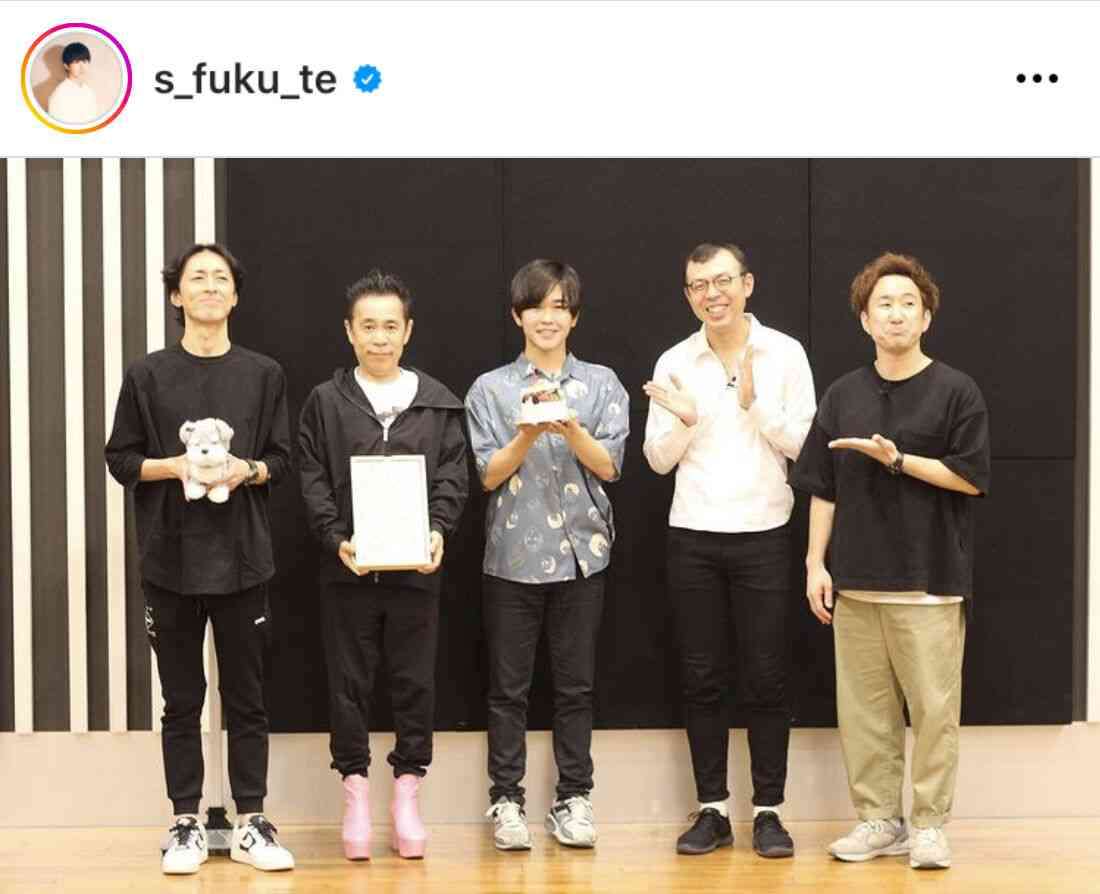 鈴木福、岡村隆史との2ショット公開 「背が伸びたような…?」