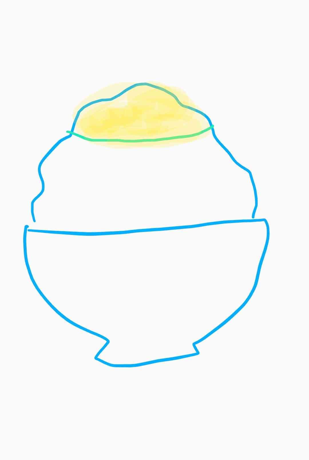 かき氷を何も見ないで描いて一番美味しそうに描けた人が優勝