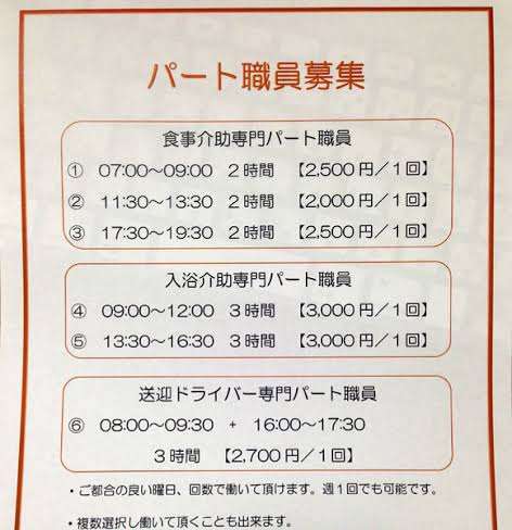 短時間パートの方語りましょう！
