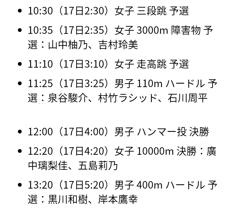 【実況・感想】世界陸上オレゴン 7月16日