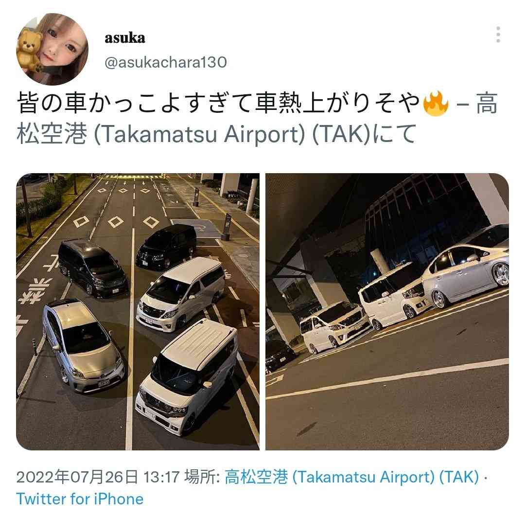 公道ふさぎ「車の撮影会」…ツイッターで画像拡散 高松空港が警告、香川県警は捜査へ