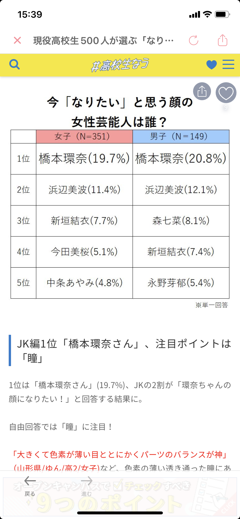男性受けする美人、女性受けする美人の違い