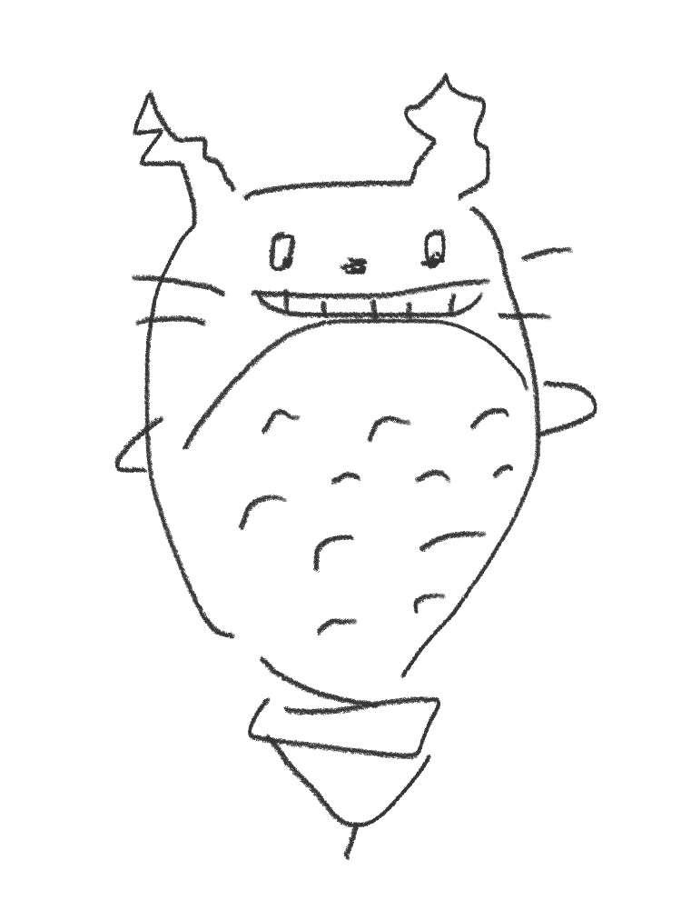 トトロを何も見ないで描いてみるトピ
