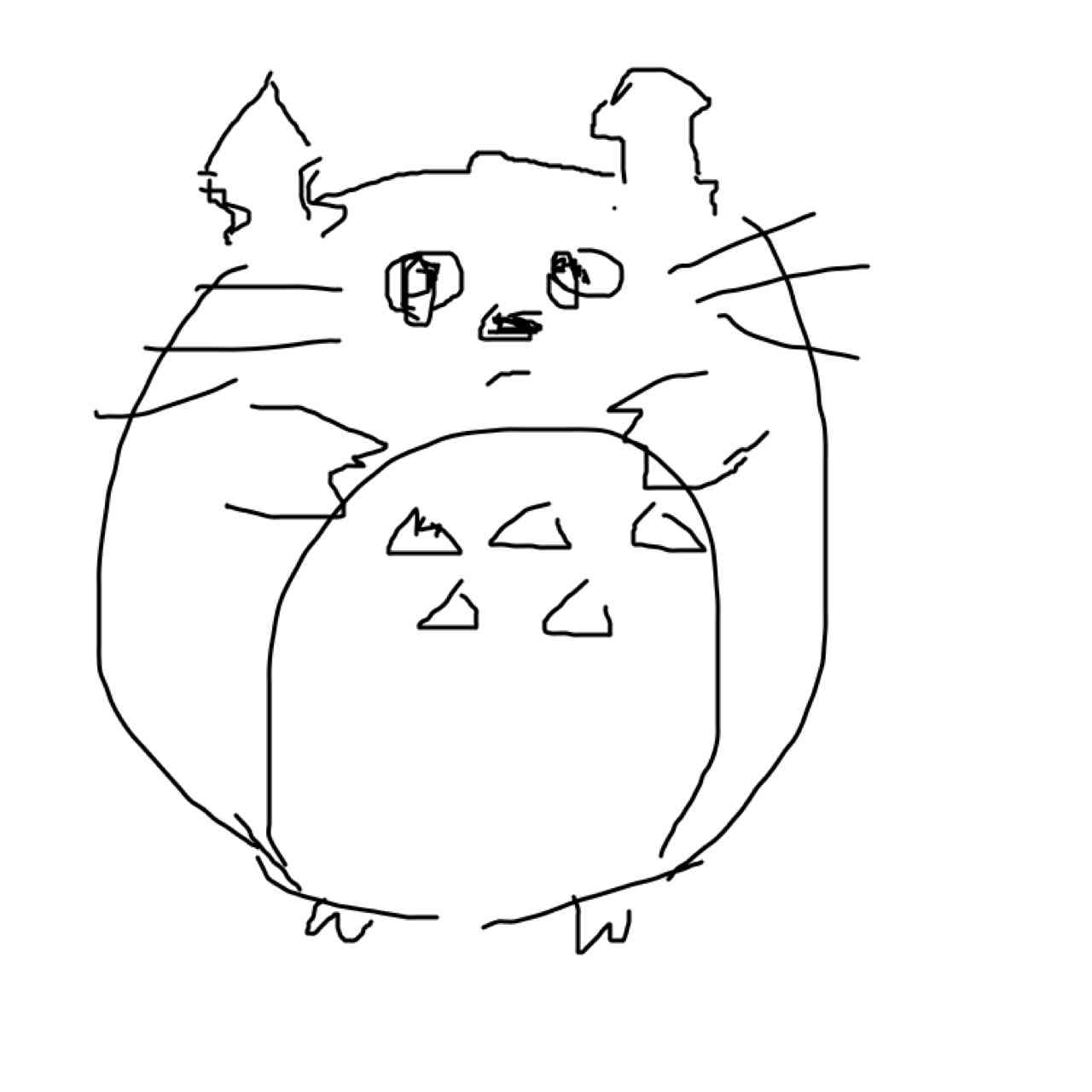 トトロを何も見ないで描いてみるトピ