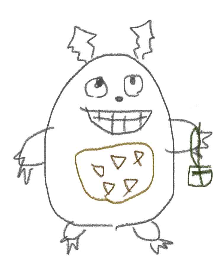 トトロを何も見ないで描いてみるトピ