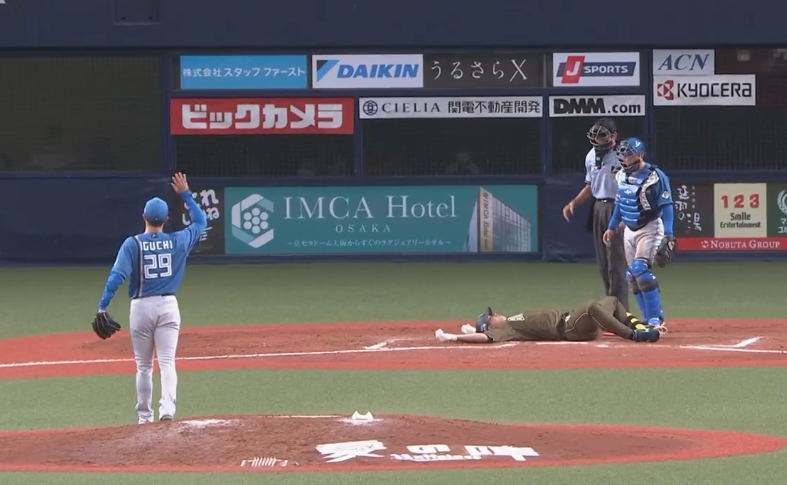 日本ハム、またオリックス杉本に死球　球場騒然　2日間で3つ目　前日謝罪の新庄Bボスも心配そうに見つめる