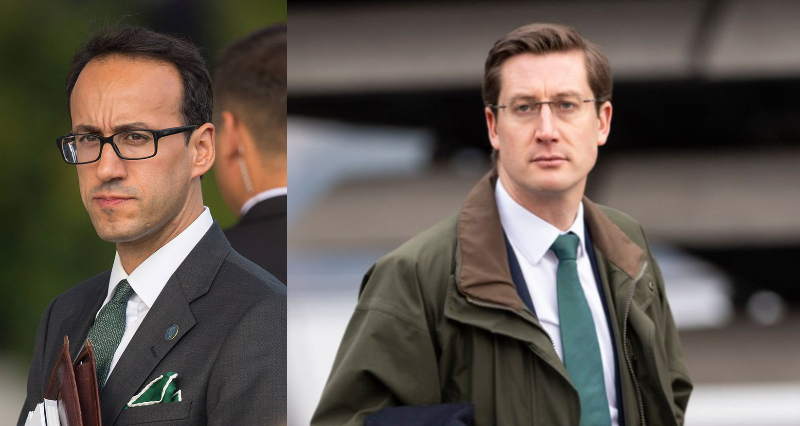 ウィリアム皇太子とキャサリン皇太子妃がヘンリー王子＆メーガン妃とウィンザー城外に現れる　弔問者に挨拶