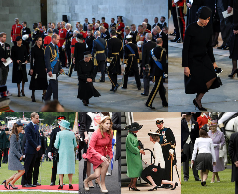 ウィリアム皇太子とキャサリン皇太子妃がヘンリー王子＆メーガン妃とウィンザー城外に現れる　弔問者に挨拶