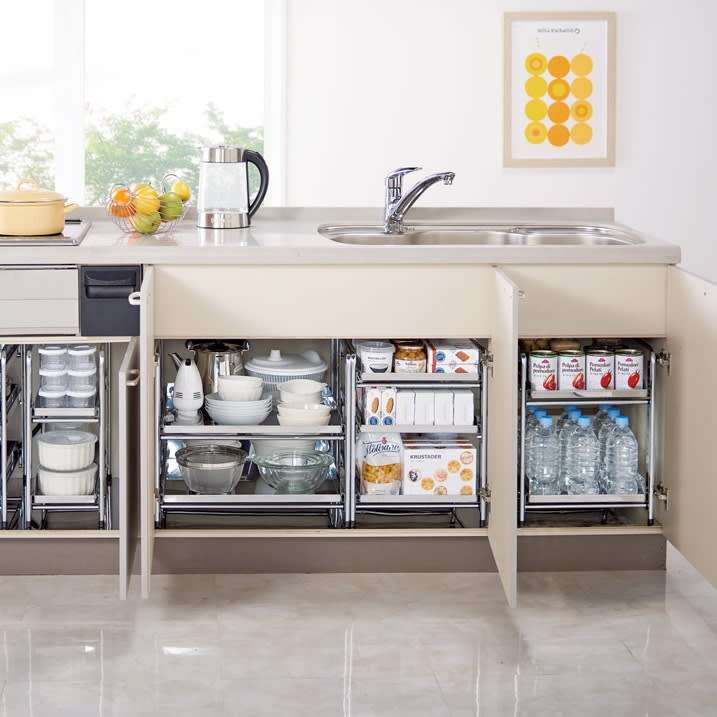 キッチンの片付けが楽になる工夫、商品