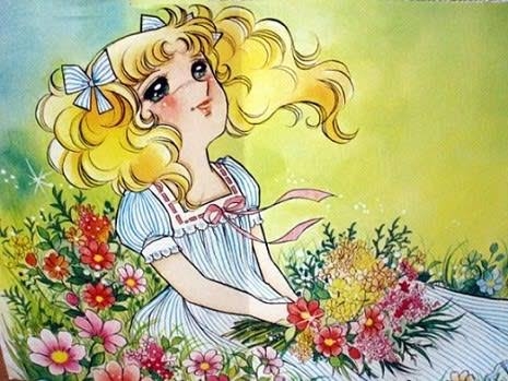 花を持ってる2次元キャラクター
