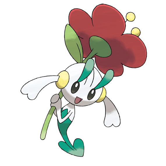 花を持ってる2次元キャラクター
