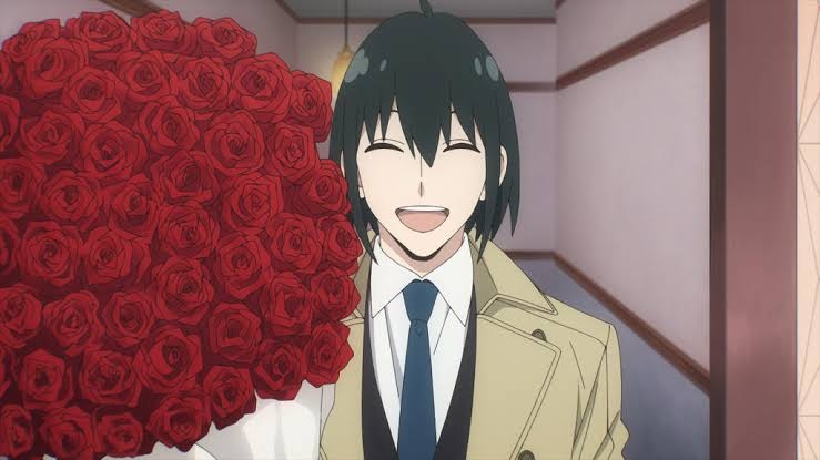 花を持ってる2次元キャラクター