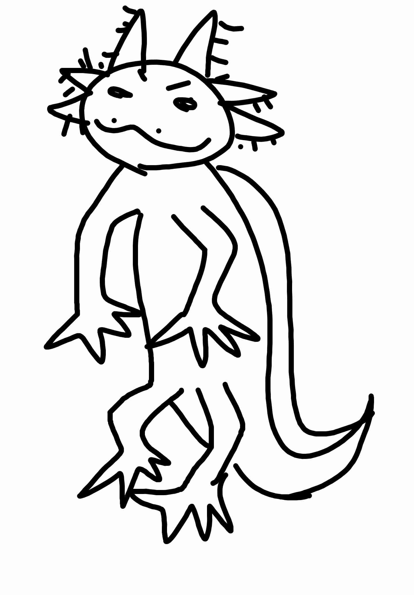 (お絵描き)自分で描いた絵を貼ると塗り絵して貰えるトピ