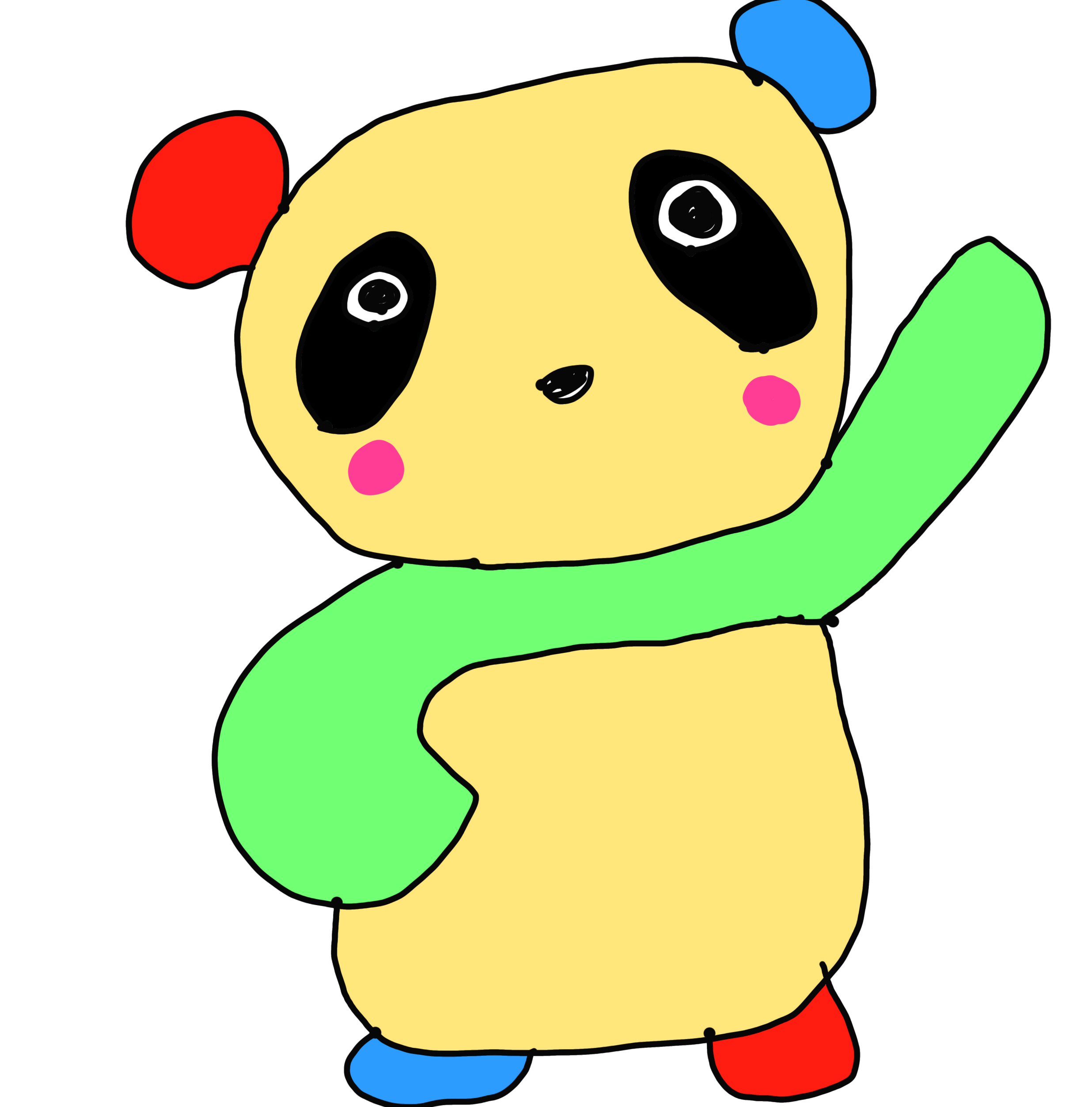 (お絵描き)自分で描いた絵を貼ると塗り絵して貰えるトピ