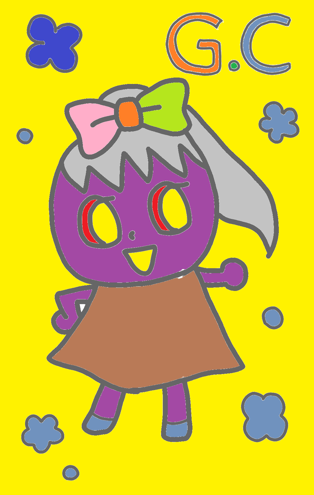 (お絵描き)自分で描いた絵を貼ると塗り絵して貰えるトピ