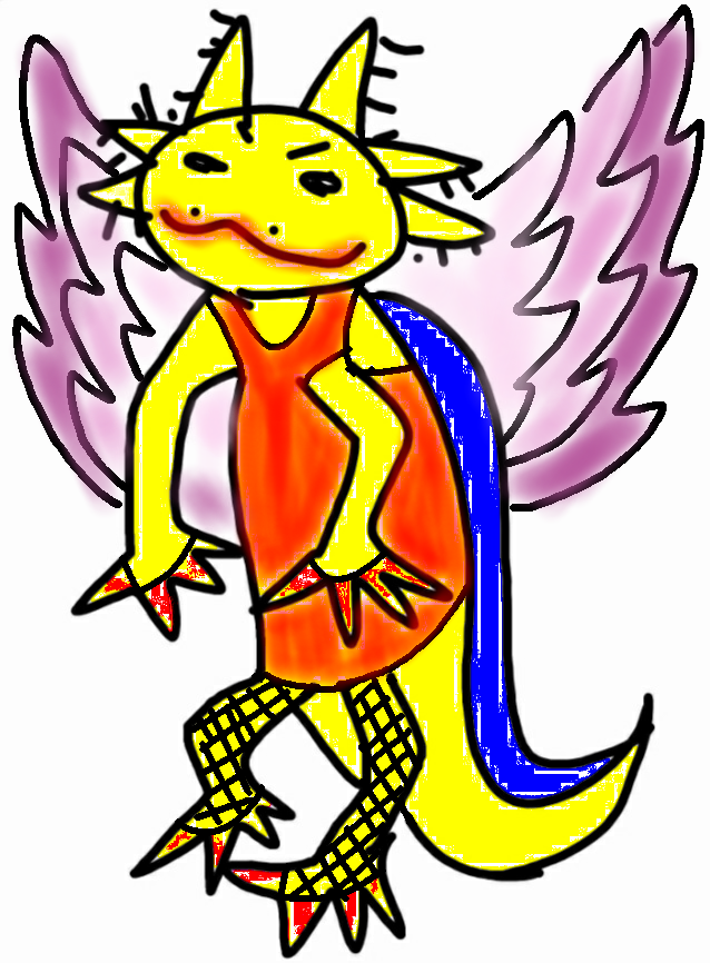 (お絵描き)自分で描いた絵を貼ると塗り絵して貰えるトピ