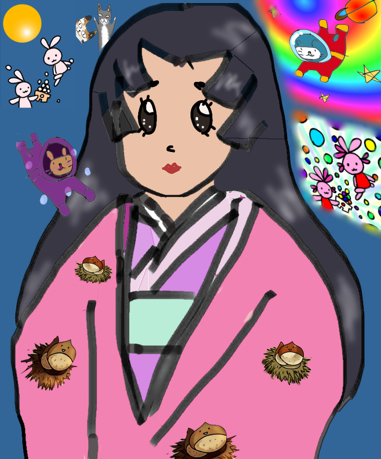 (お絵描き)自分で描いた絵を貼ると塗り絵して貰えるトピ