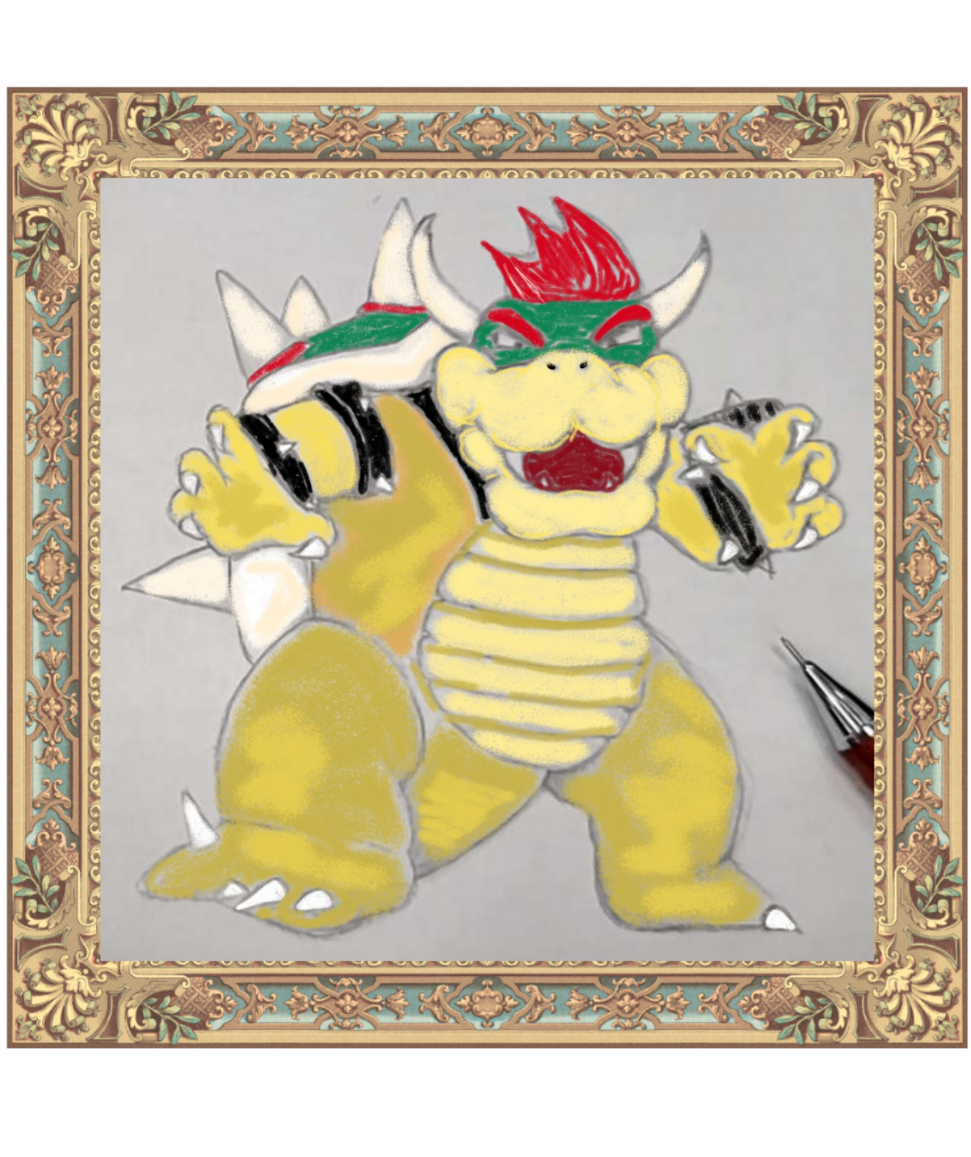 (お絵描き)自分で描いた絵を貼ると塗り絵して貰えるトピ