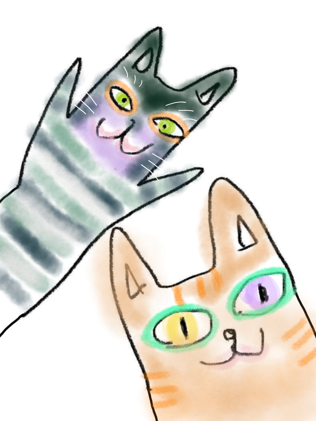 (お絵描き)自分で描いた絵を貼ると塗り絵して貰えるトピ