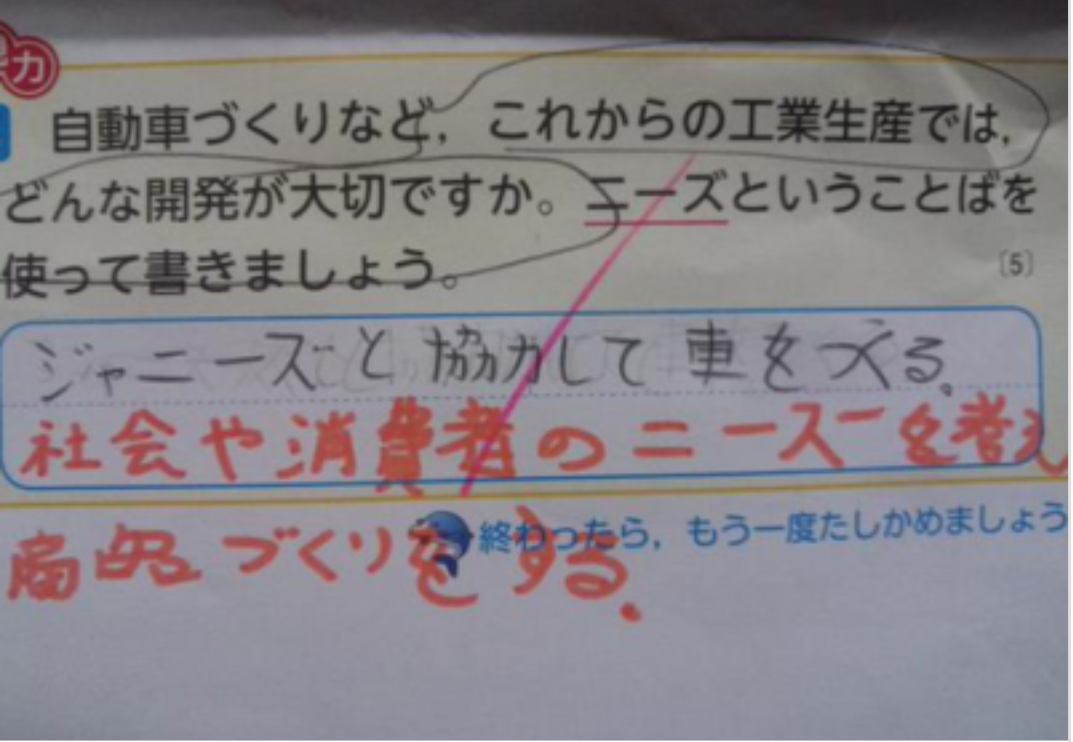 テストや問題集の珍回答・教科書の落書きが見たい