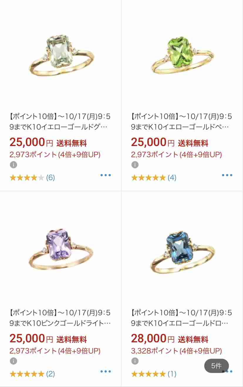 数万円のジュエリーを愛用している人〜Part2