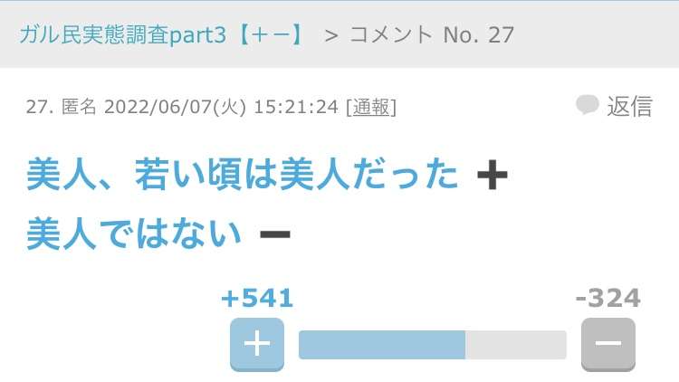 現実とガルちゃんで感じた差part6