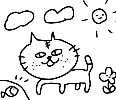 (お絵描き)自分で描いた絵を貼ると塗り絵して貰えるトピ