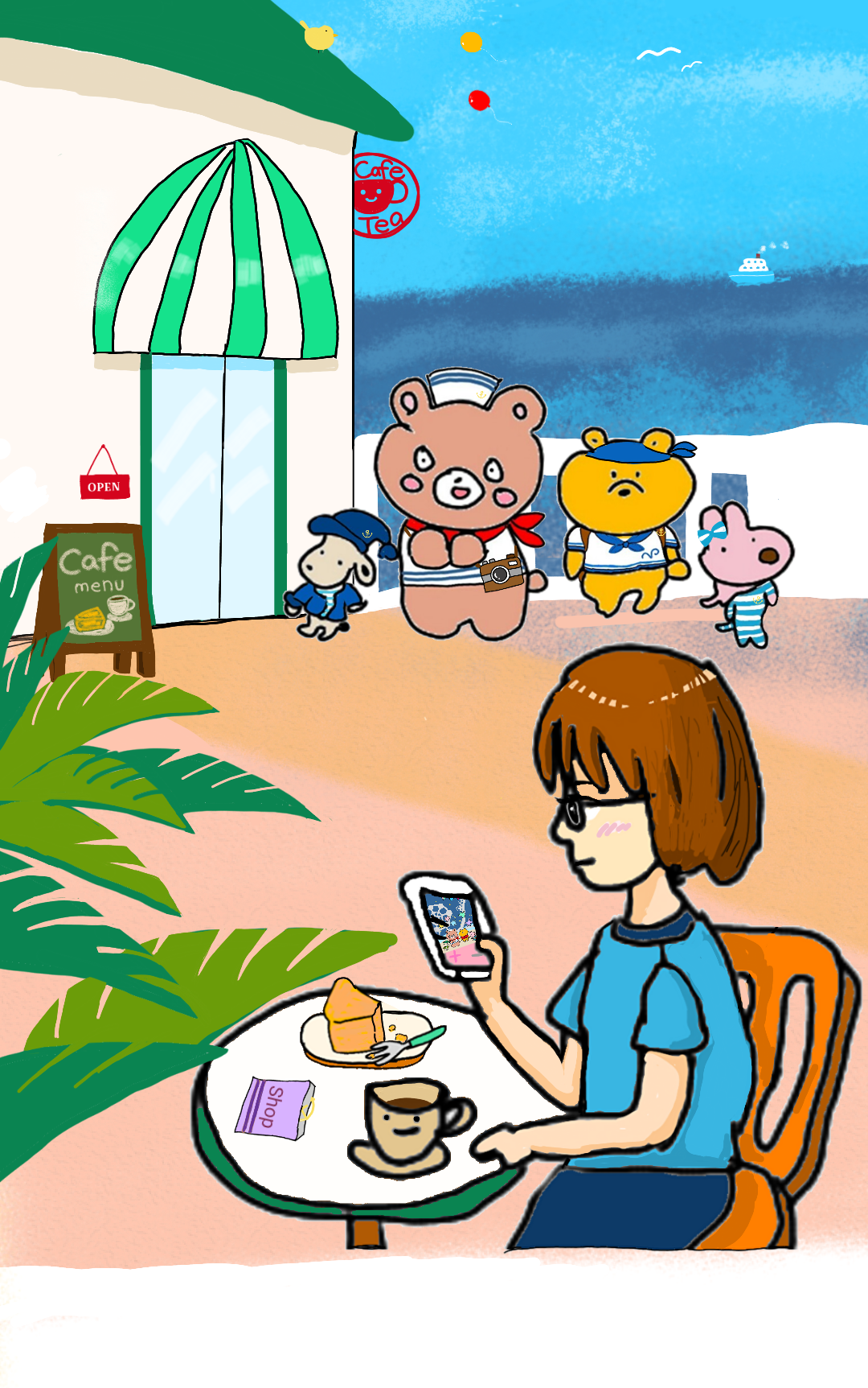 (お絵描き)自分で描いた絵を貼ると塗り絵して貰えるトピ