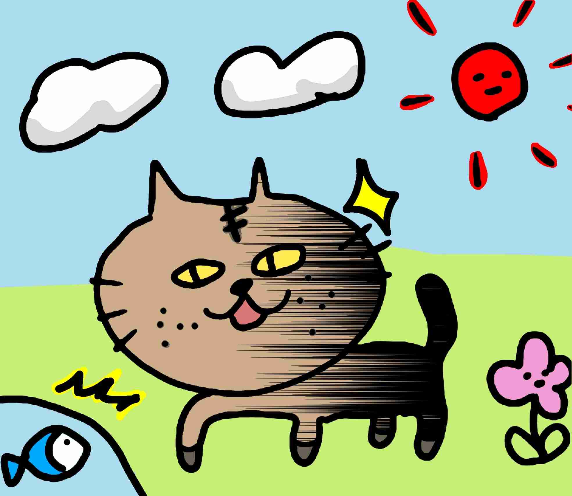 (お絵描き)自分で描いた絵を貼ると塗り絵して貰えるトピ